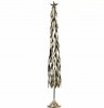 Choinka metalowa srebrno-złota - wys. 80 cm